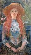 Berthe Morisot Jeune fille dans un parc oil painting artist
